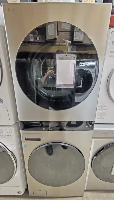 LG Studio SWWG50N3 27" Smart Gas WashTower Noble Steel