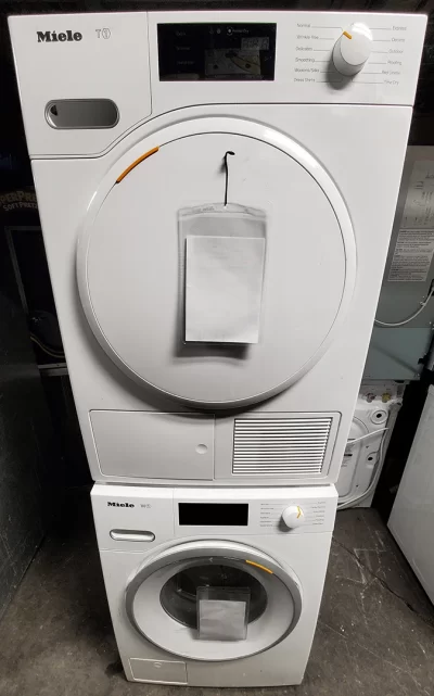 Miele Classic T1/W1 Series TWB120WP and WWB020WCS 24" Ventless Washer and Dryer Set