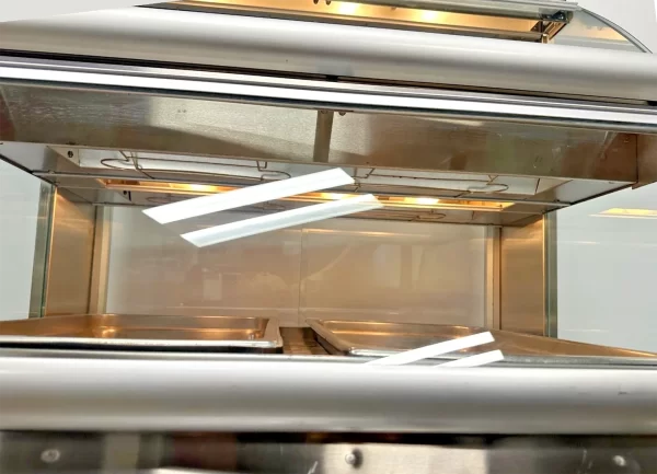 Hatco GRCDH-2PD 32″ Glo-Ray Double Shelf Merchandiser with Humidity Control - Image 4