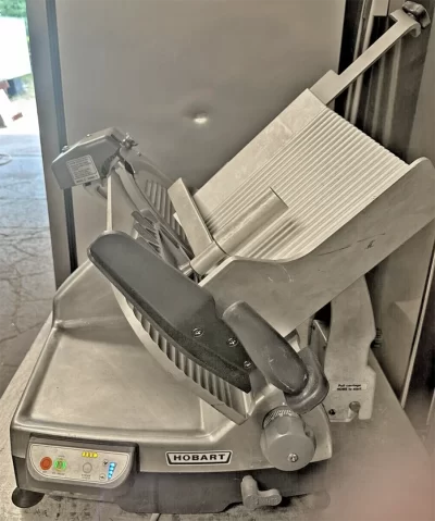 Hobart HS7 13" Semi-Automatic Commercial Meat Cheese Slicer with Sharpener - 1/2 hp