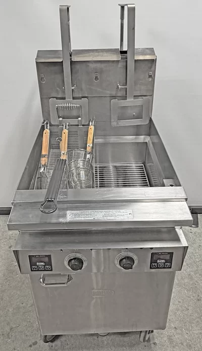 Keating Gas Pasta Cooker 20PAST-BL Basket Lifts On Casters Natural Gas