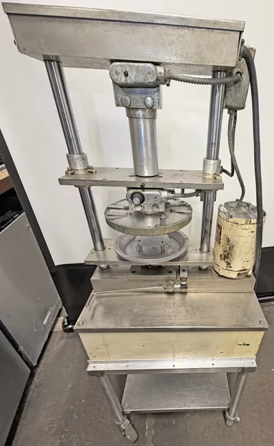 Comtec 1100 Pie Dough Tart Press with 10" Die Set and Mobile Cart