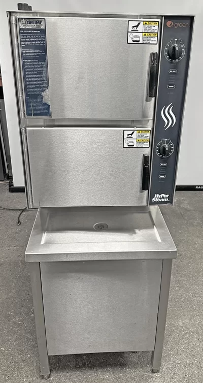Groen HY-6G Hyper Steamer Six Pan Convection Steamer Cabinet, Natural Gas, 120V