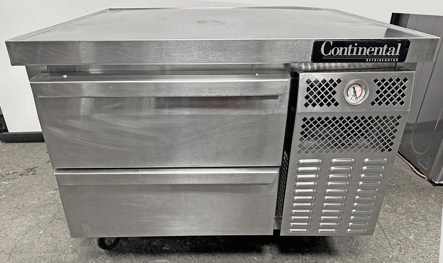 Continental DL36G 36" Refrigerated Chef Base with Two Drawers 115v