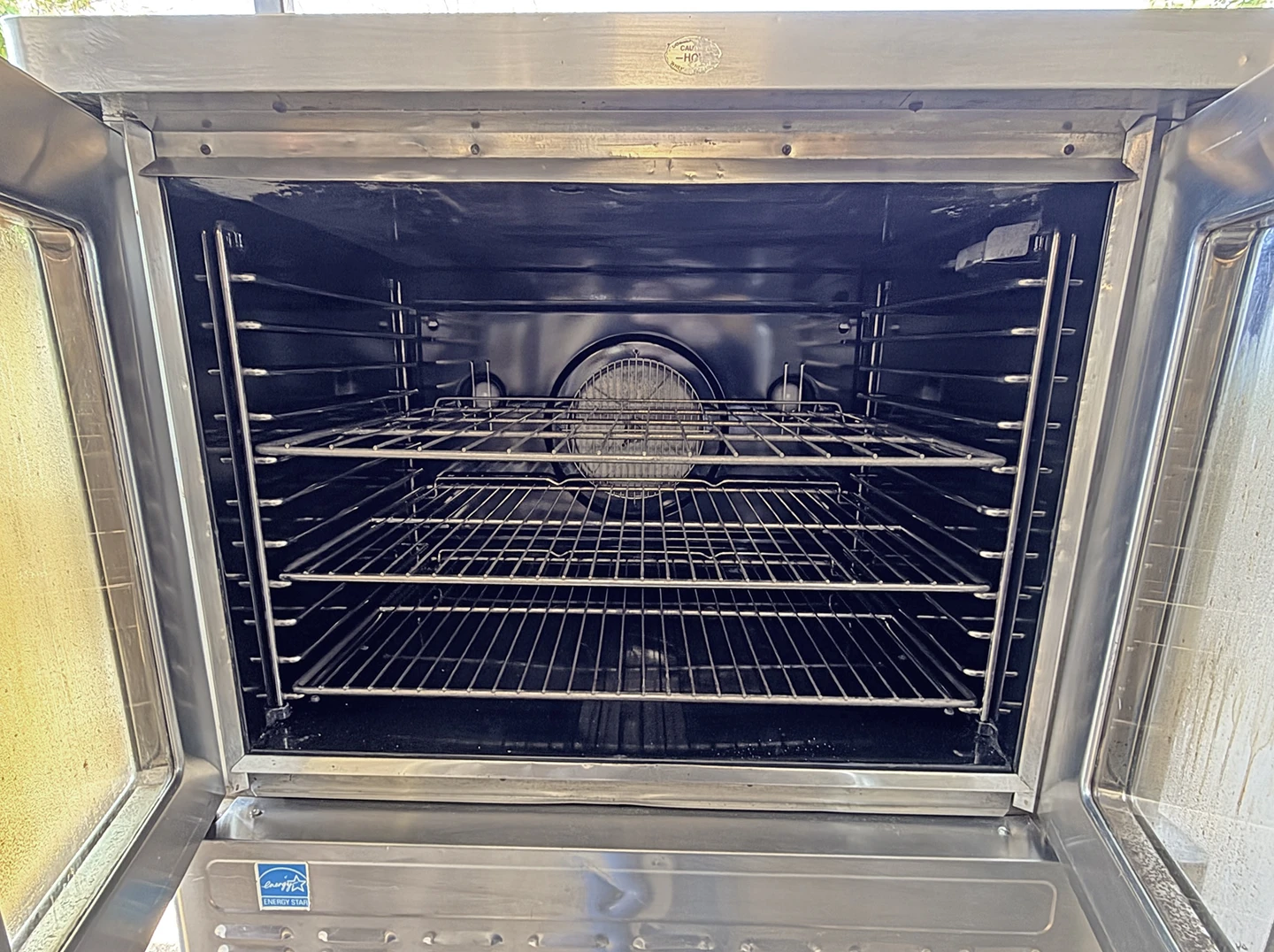 Blodgett Zephaire 240G Natural Gas Double Deck Standard Depth Convection Oven with Casters - Image 2