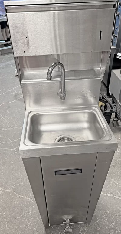 Advance Tabco 7-PS-95 Stainless Hands Free Hand Sink with Pedestal Base