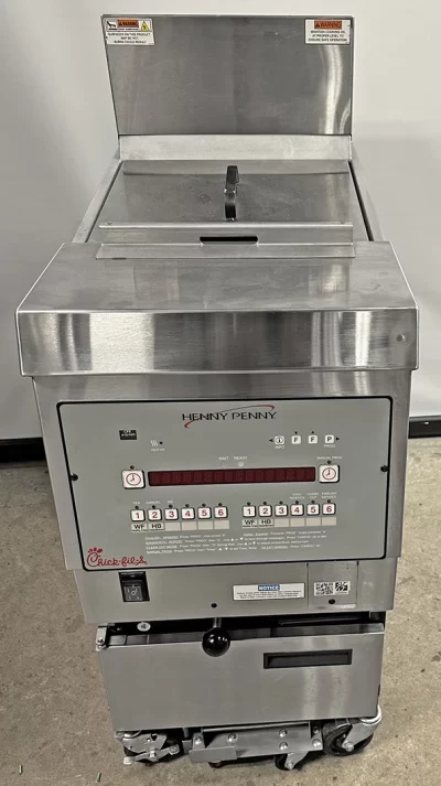 Henny Penny CFE-410 Electric Open 65 lb Fryer w/ Filter CFA Computron 208V