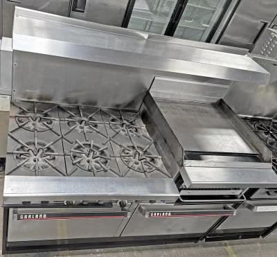 Garland H283 6 Burner 60" Gas Range with 24" Griddle, Broiler, and 2 Ovens