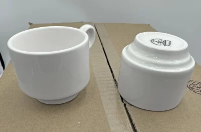 Homer Laughlin 6536000 Pristine Bright White 7 oz Stackable China Tea Cup 36/Case