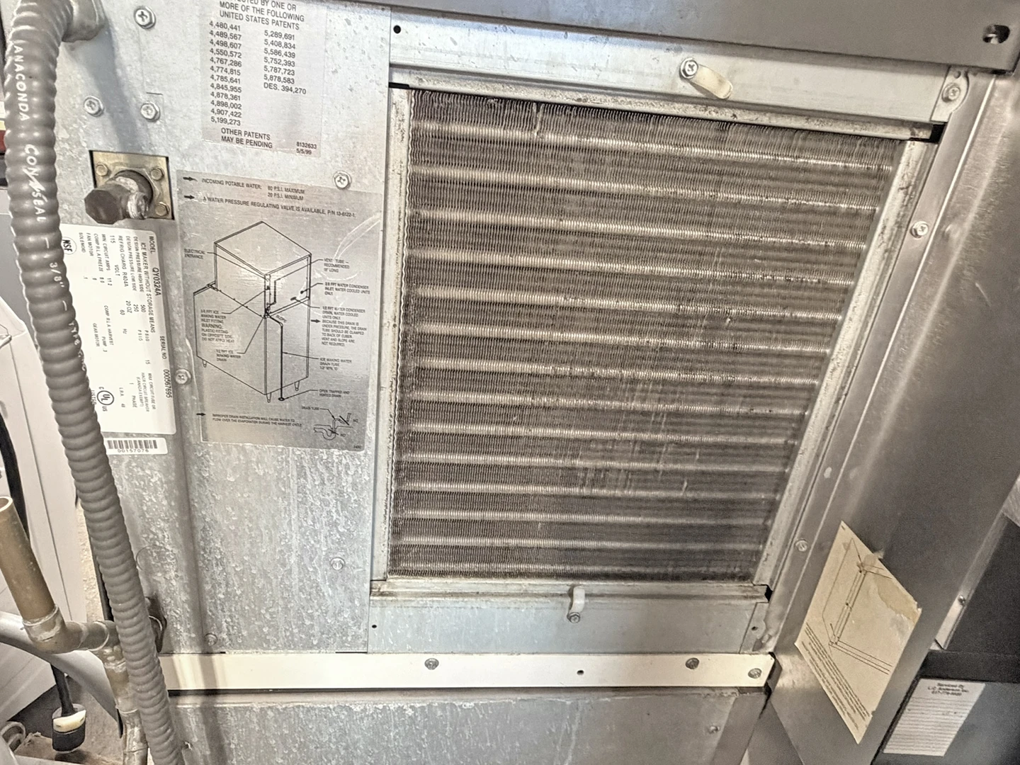 Manitowoc Ice QY-0324A 22" Q-Series Half Cube Ice Machine Head 320 lb 22" S320 Ice Bin - Image 7