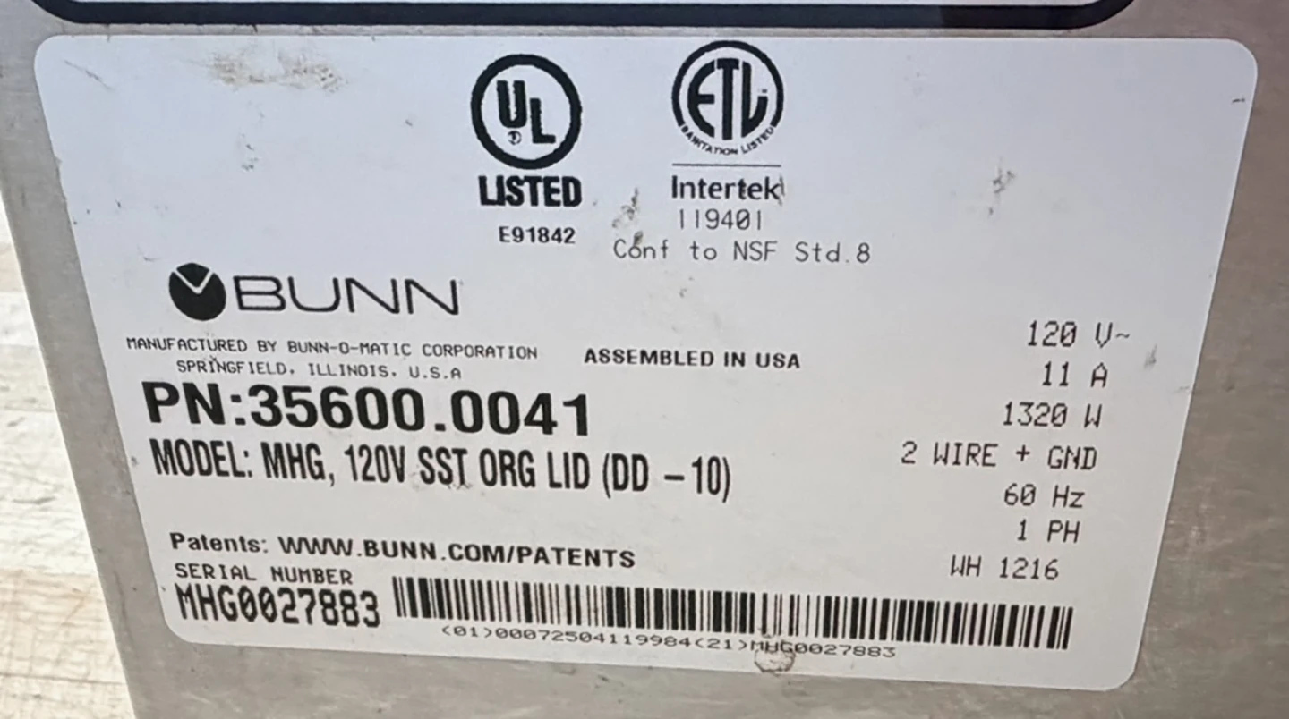 Bunn MHG Commercial Multi-Hopper Coffee Grinder 35600.0041 - Image 7