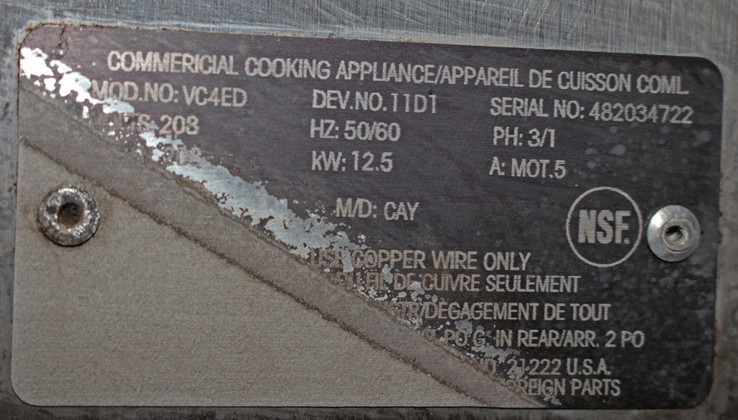 Vulcan VC4ED Electric Convection Oven Single-Deck 208V 1Ph or 3Ph 2.5KW - Image 11
