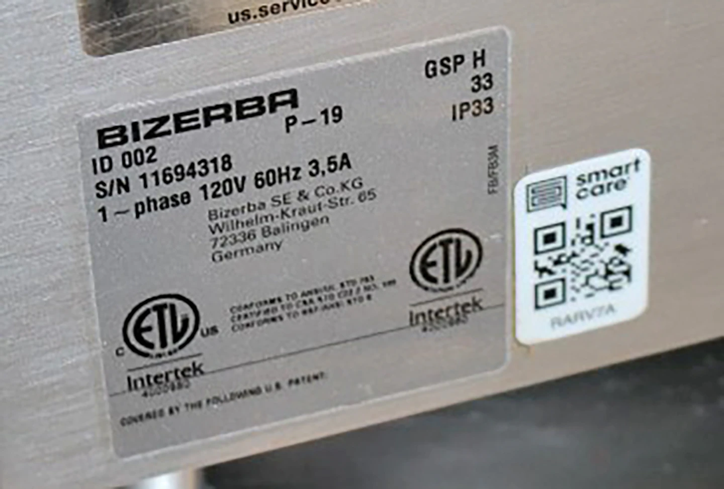 Bizerba GSP Series GSPH33 13" Gravity Feed Meat and Cheese Slicer "A" - Image 10