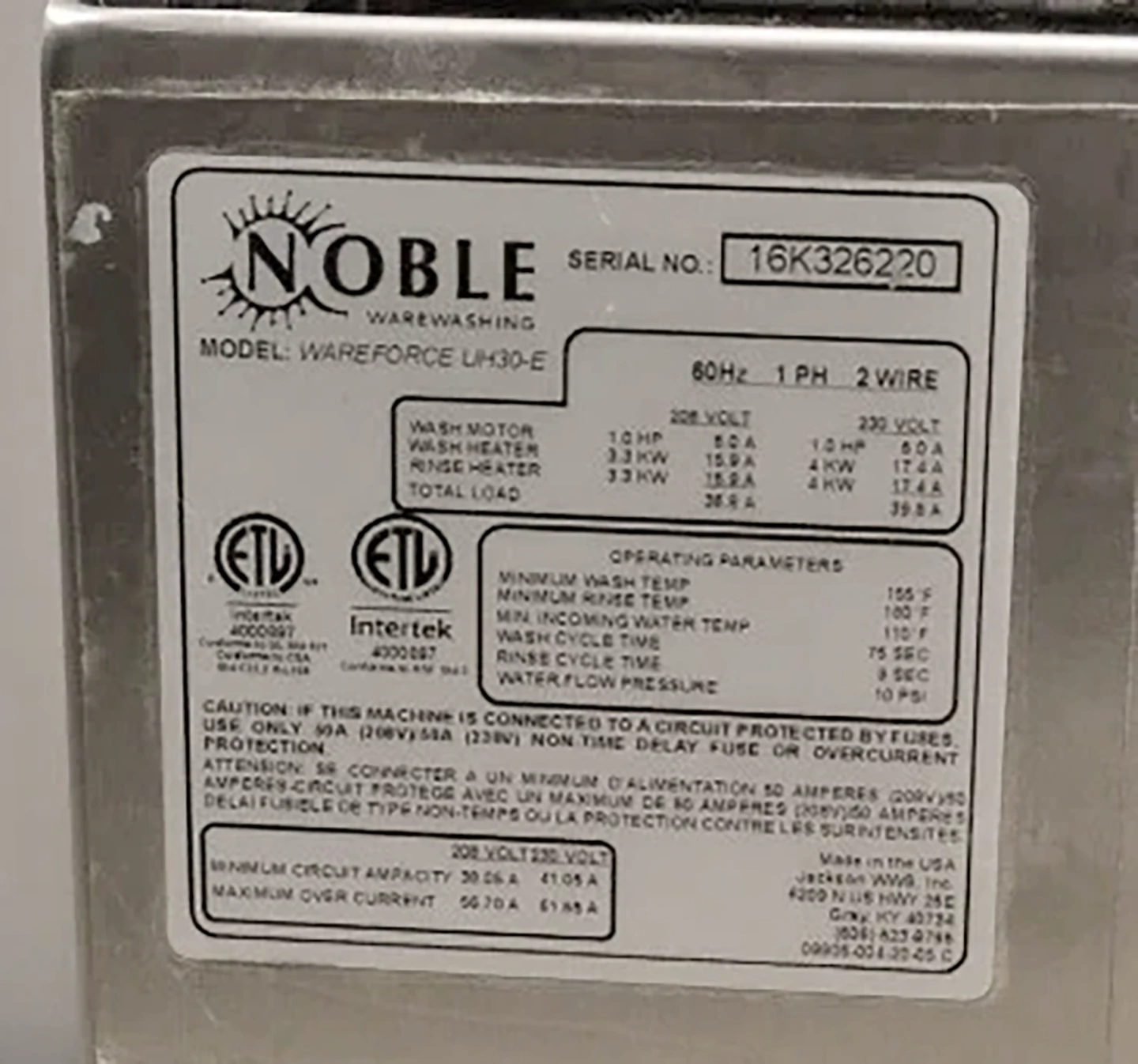 Noble Warewashing UH30-FND High Temperature Undercounter Dishwasher - Image 11