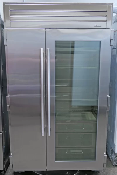 True Residential TR48SBSSGC 48" Built-In Side by Side Refrigerator Stainless and Glass