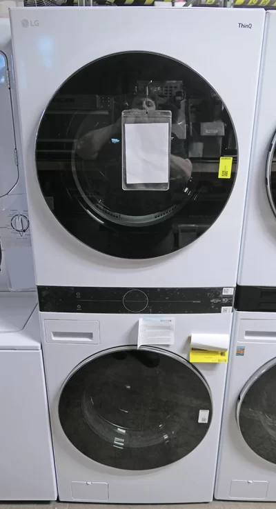 LG WKEX200HWA 27 Inch Smart Electric Single Unit WashTower