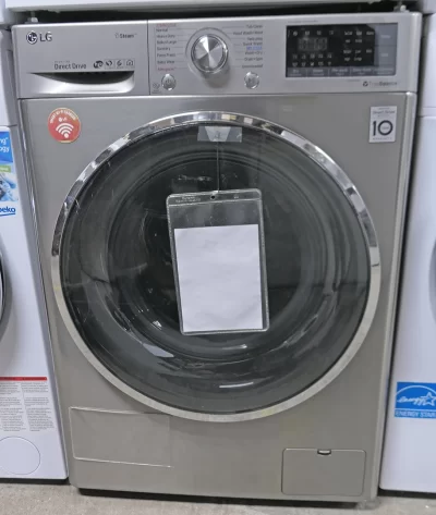 LG WM3499HVA 24" Front Load Washer and Dryer Combo Graphite Steel