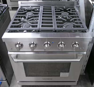 Vezeni VRN3005 Randolph Collection 30" 4 Burners Freestanding Gas Range Stainless Steel