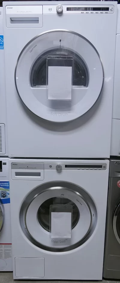 Asko T411VDW and W4114CW 24" Electric Washer and Dryer Set