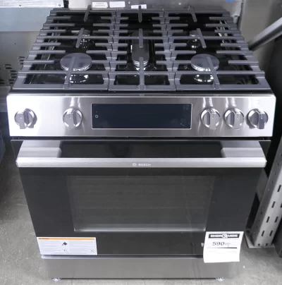 Bosch 100 Series HGF1050MUC 30" Slide-In Gas Range Stainless Steel