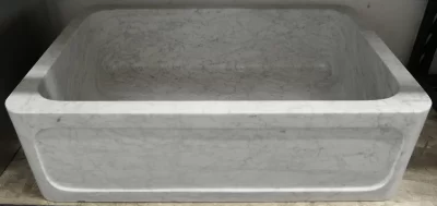 Stone Forest C04-KT CA New Haven Farmhouse Sink Carrara Marble