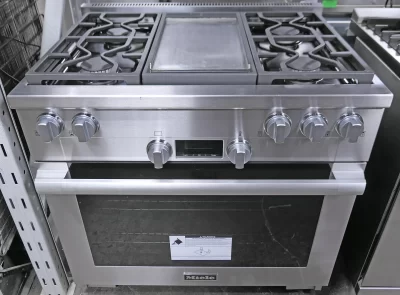 Miele DirectSelect Series HR 1136-1 G 36" Pro-Style Gas Range with Griddle