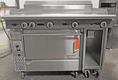 Garland C48-1-1C 48" Gas Range w/ Griddle Convection Oven and Storage Base