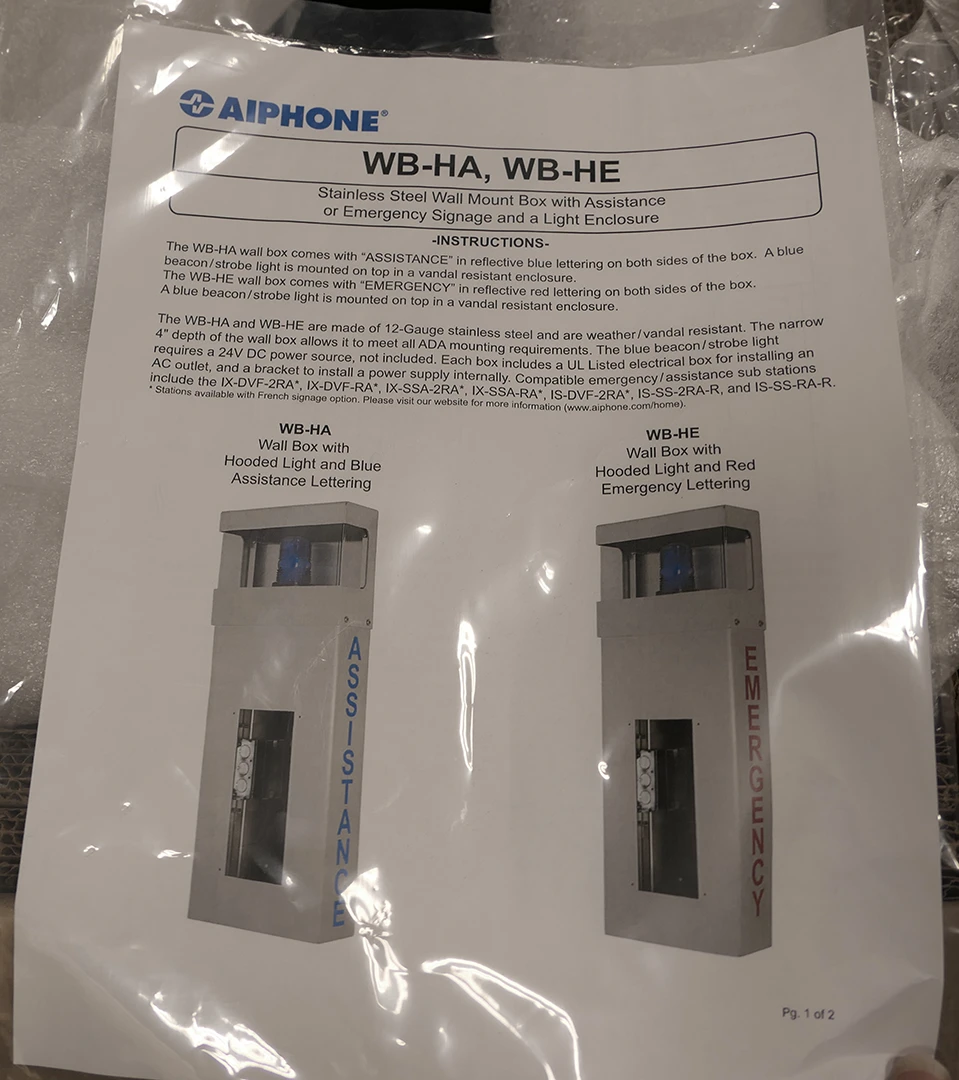 AIPhone Video Emergency System With 15 Stations For SIP Comp ADA Compliant New - Image 14