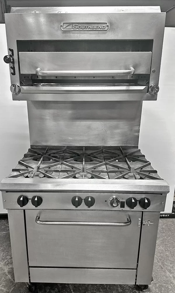 SouthBend X336D-7N ; 6 Burner Gas Range w/ P36-NFR Salamander Broiler