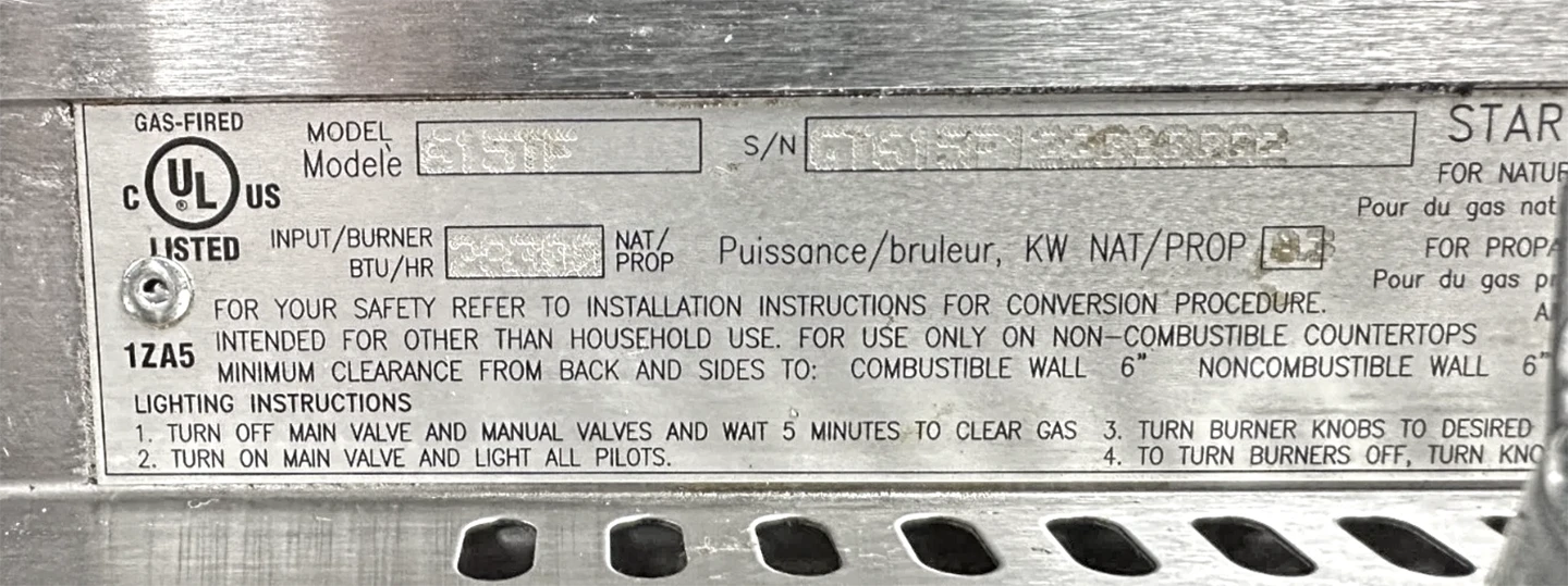 Star 615TF 15" Gas Griddle with Thermostatic Controls - 1" Steel Plate - Image 7